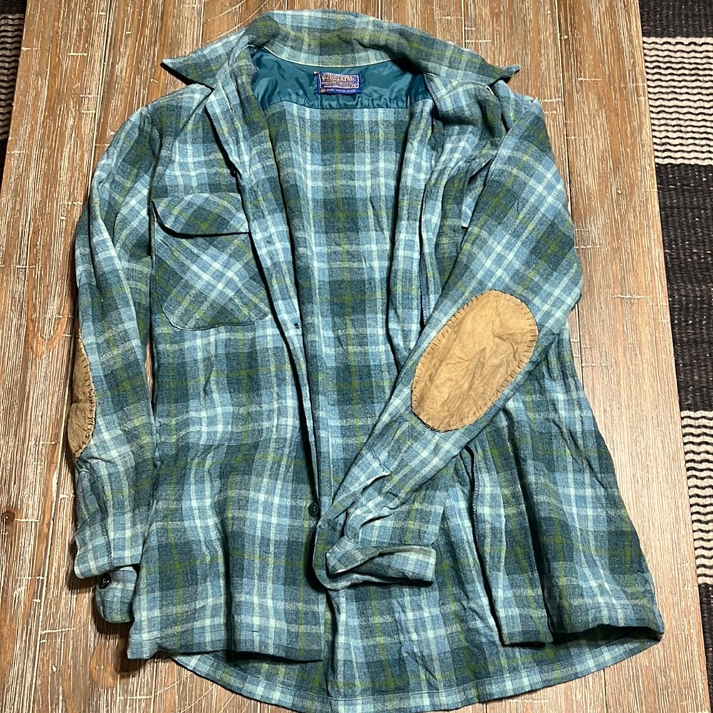 Real wool Pendleton Flannel with elbow pads